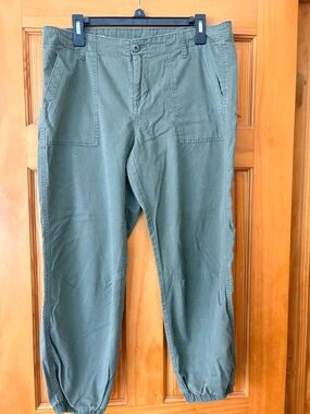 Olive Green Utility Jogger Pants